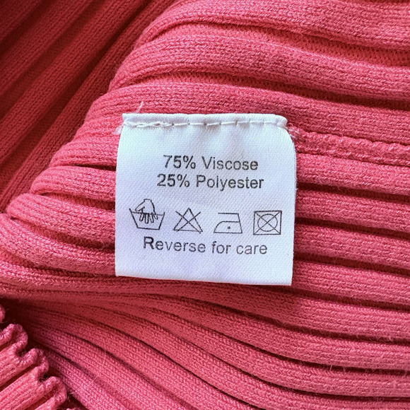 BELLDINI Ribbed Tank Top Size Large | Pink White Trim Stretchy Y2K Barbiecore - Picture 8 of 11